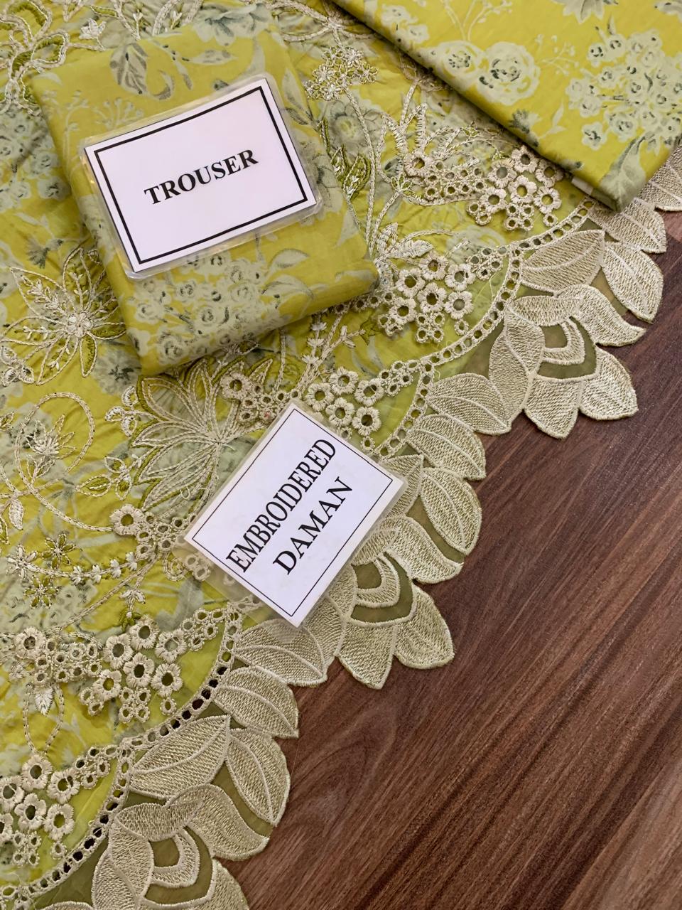 3PC UNSTICH LAWN WITH CHIFFON DUPPATA - Image 7